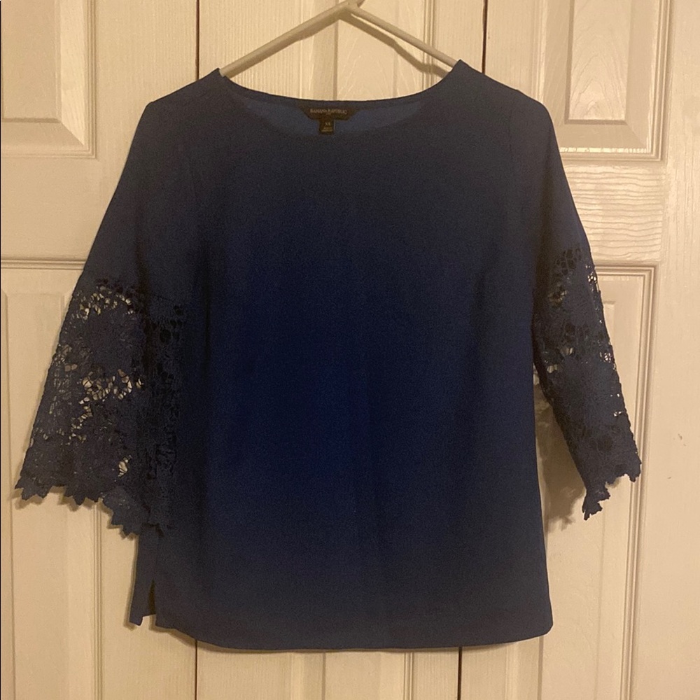 Banana Republic Blue Blouse Elegant Design